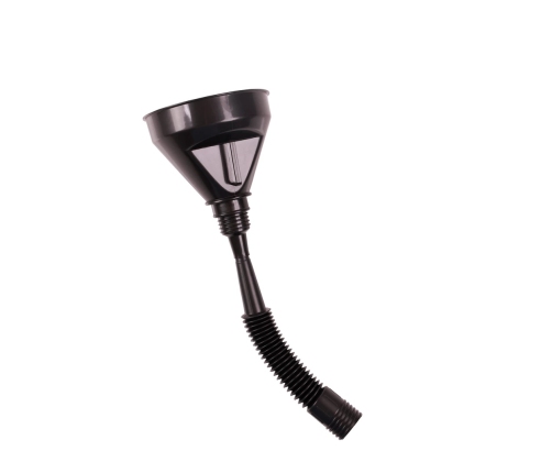 Open Mouth Gag Head Harness with Funnel - Black