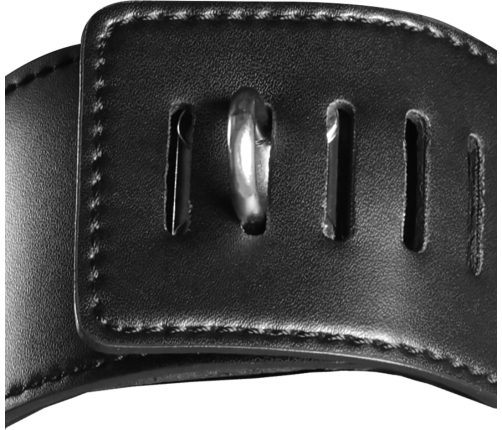 Head Harness with Zip-up Mouth and Lock - Black
