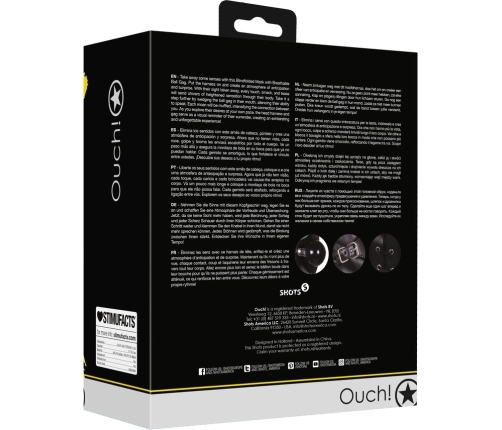 Blindfolded Mask with Breathable Ball Gag - Black