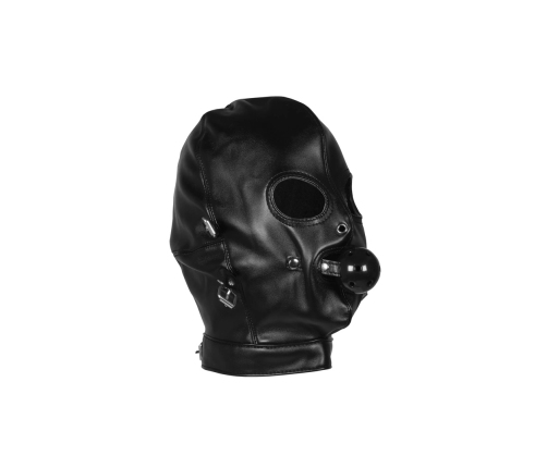 Blindfolded Mask with Breathable Ball Gag - Black