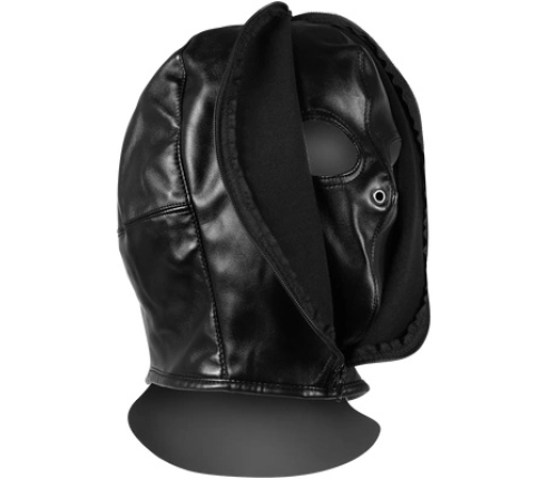 Zip-up Bondage Mask - Black