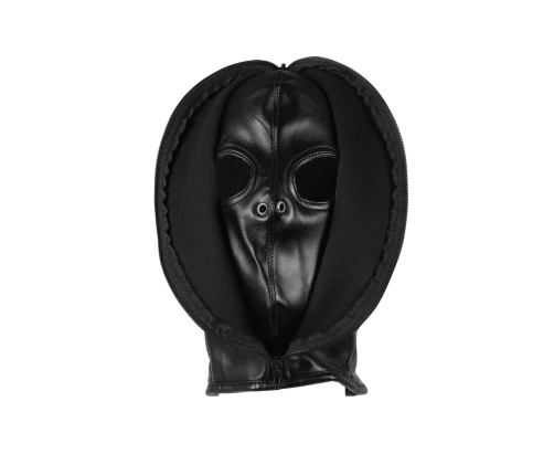 Zip-up Bondage Mask - Black