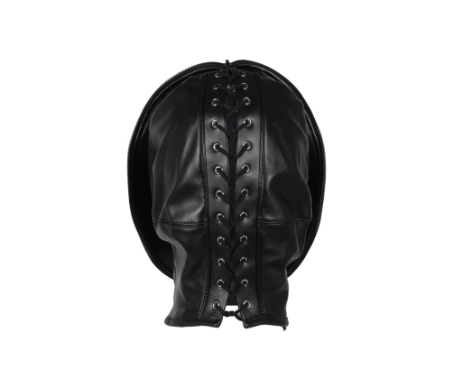 Zip-up Bondage Mask - Black