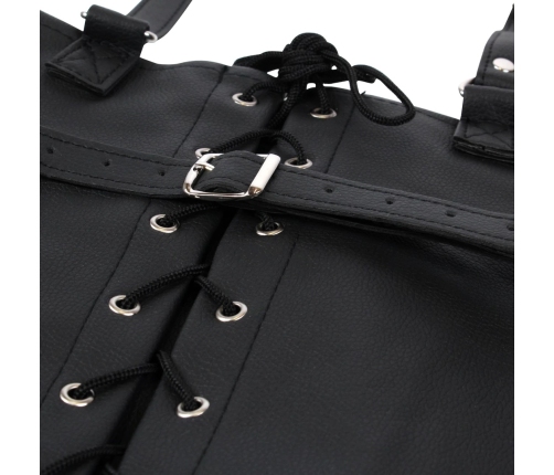 Lace-up Full Sleeve Arm Restraint - Black