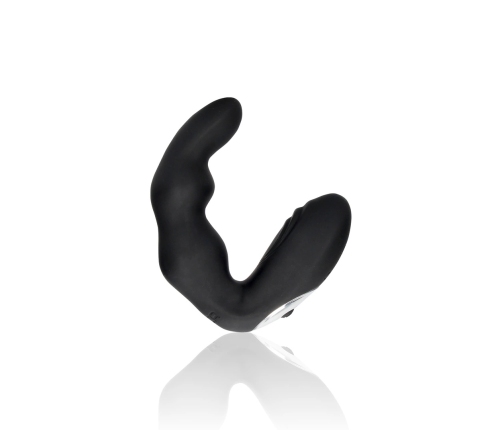 Bent Vibrating Prostate Massager with Remote Control - Black