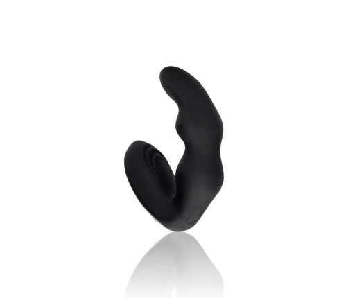 Bent Vibrating Prostate Massager with Remote Control - Black