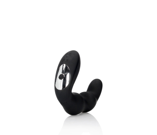 Bent Vibrating Prostate Massager with Remote Control - Black