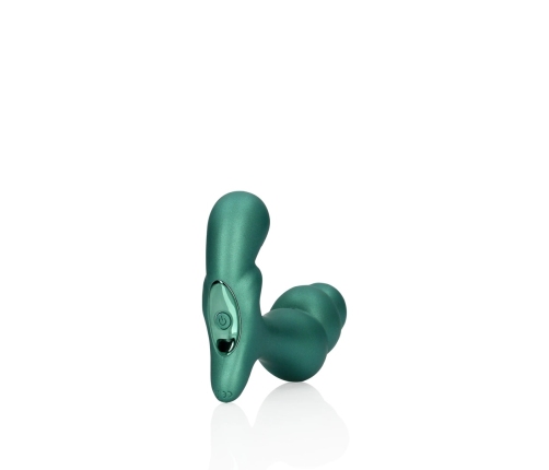 Stacked Vibrating Prostate Massager with Remote Control - Metallic Green