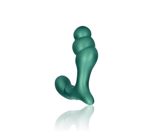 Stacked Vibrating Prostate Massager with Remote Control - Metallic Green