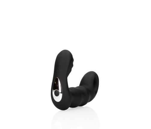 Beaded Vibrating Prostate Massager with Remote Control - Black