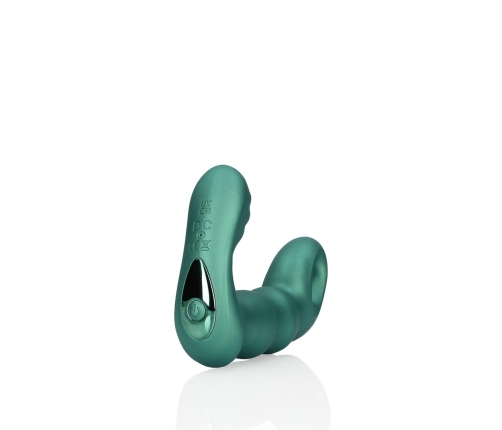 Beaded Vibrating Prostate Massager with Remote Control - Metallic Green