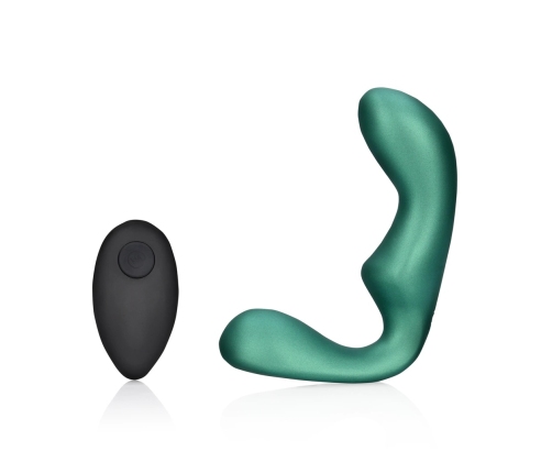 Pointed Vibrating Prostate Massager with Remote Control - Metallic Green