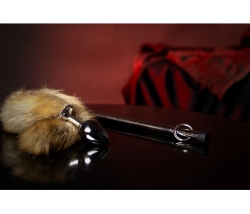 Fox Tail with Metal Butt Plug - Brown