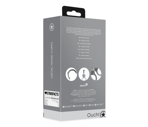 Metal Hand Cuffs - Silver