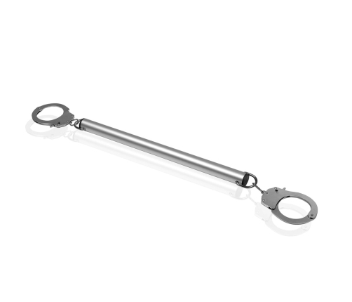 Spreader Bar with Hand or Ankle Cuffs - Silver