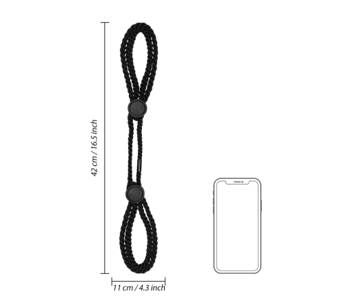 Adjustable Rope Hand Cuffs - Black