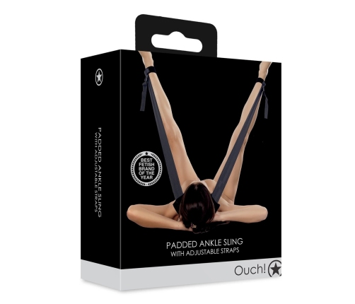 Padded Ankle Sling with Adjustable Straps - Black