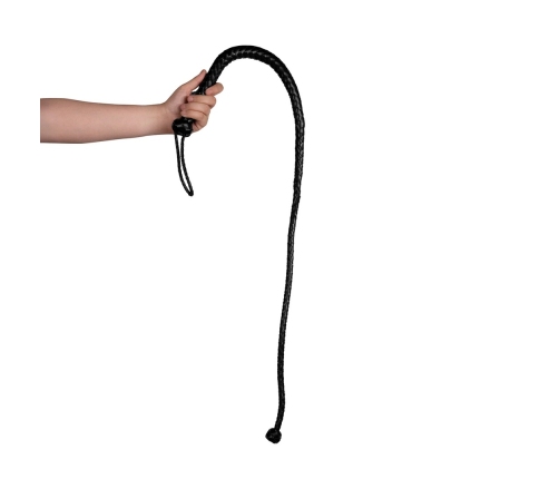 PU Leather Whip with Knot Detail - Black
