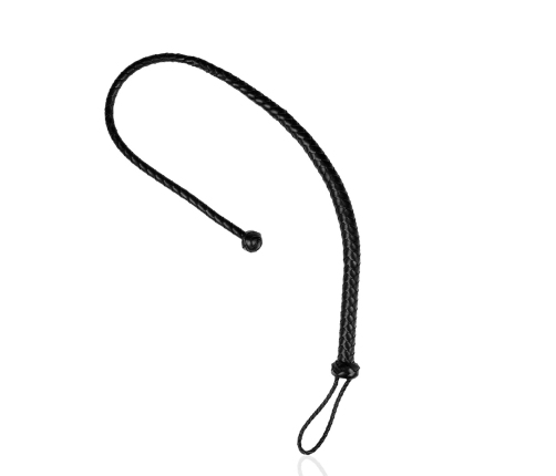 PU Leather Whip with Knot Detail - Black