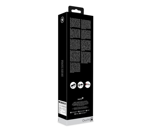 Hearts Paddle with Metal Anal Plug - Black