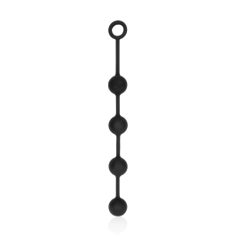 Silicone Anal Balls - Medium - Black