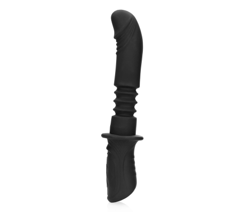 Shots Handheld Intimate Device Vibrating & Thrusting Black, 13 Modes