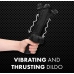 Shots Handheld Black Liquid Silicone Intimate Thrusting Device 13 Modes