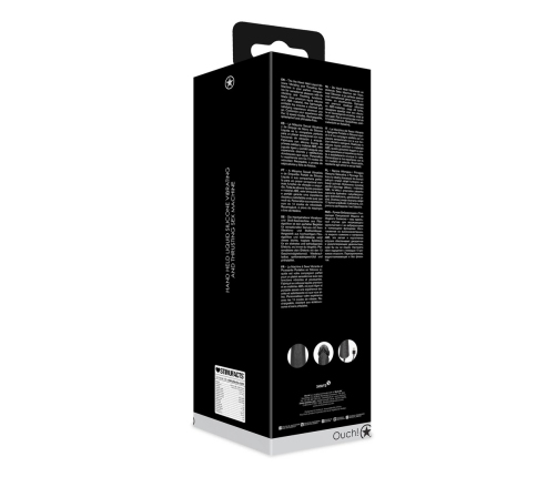 Shots Handheld Black Liquid Silicone Intimate Thrusting Device 13 Modes