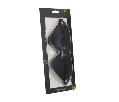 Ouch! Venice Collection Adjustable Eye Mask Black Bonded Leather