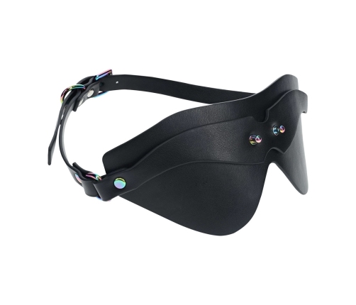 Ouch! Venice Collection Adjustable Eye Mask Black Bonded Leather