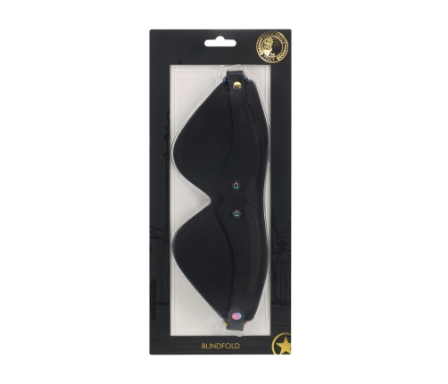 Ouch! Venice Collection Adjustable Eye Mask Black Bonded Leather