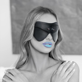 Ouch! Venice Collection Adjustable Eye Mask Black Bonded Leather
