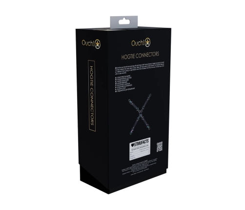 Ouch! Venice Collection Hogtie Connectors Black - 4-Way Restraint System