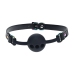 Ouch! Venice Collection Silicone Ball Gag Black - Adjustable Leather Strap