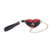 Ouch! Milan Collection Adjustable Collar with Leash Black/Red