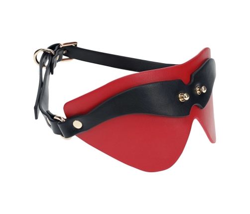 Ouch! Milan Collection Premium Blindfold Black/Red Bonded Leather