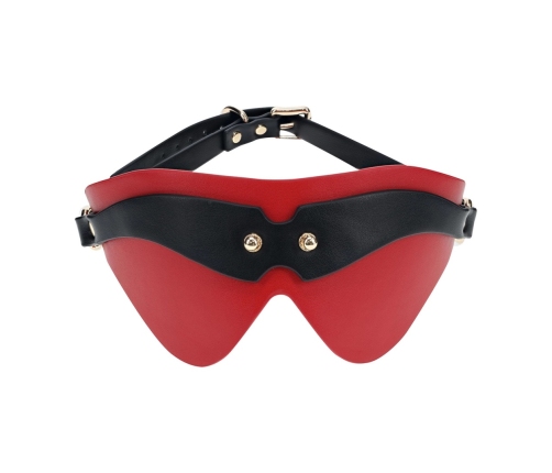 Ouch! Milan Collection Premium Blindfold Black/Red Bonded Leather