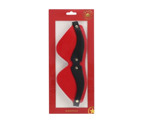 Ouch! Milan Collection Premium Blindfold Black/Red Bonded Leather