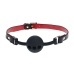 Ouch! Milan Collection Silicone Breathable Ball Gag Black/Red Adjustable