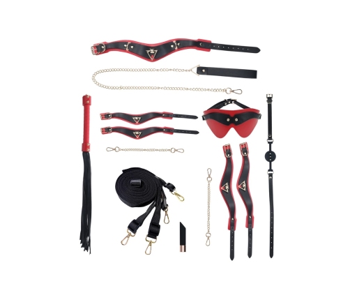 Ouch! Milan Collection Premium Bondage Kit with Luxury Bag Black/Red