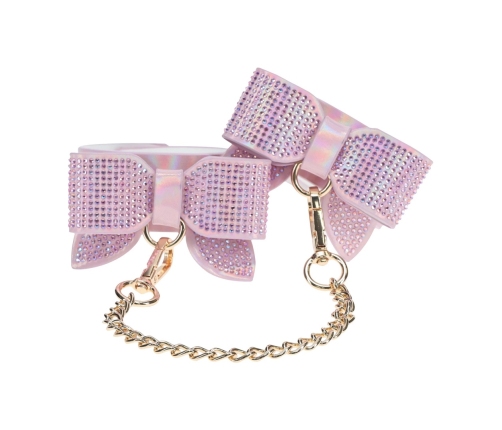 Ouch! Paris Collection Leg Cuffs Pink - Adjustable Bonded Leather