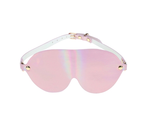 Ouch! Paris Collection Eye Mask Pink - Bonded Leather, Iridescent Finish