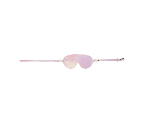 Ouch! Paris Collection Eye Mask Pink - Bonded Leather, Iridescent Finish