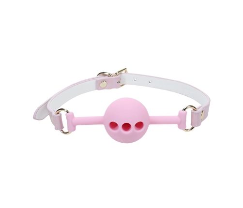 Ouch! Paris Collection Silicone Breathable Ball Gag Pink Adjustable Strap