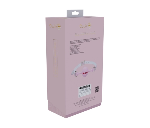 Ouch! Paris Collection Silicone Breathable Ball Gag Pink Adjustable Strap