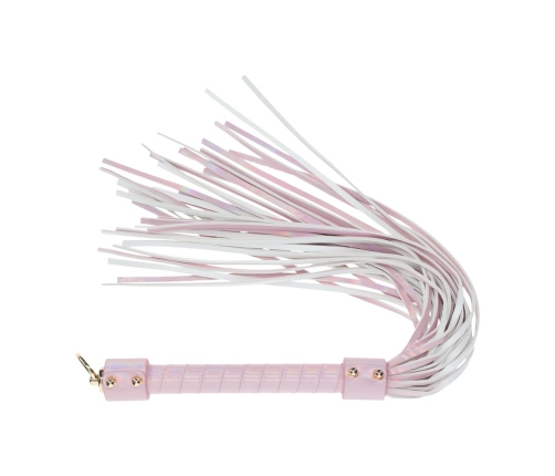 Ouch! Paris Collection Flogger Pink - Bonded Leather, Iridescent Accents
