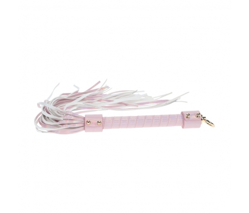 Ouch! Paris Collection Flogger Pink - Bonded Leather, Iridescent Accents