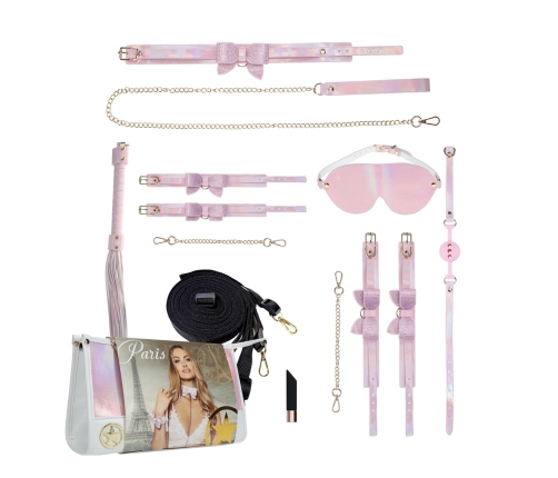 Ouch! Paris Collection Bondage Kit with Handbag Pink