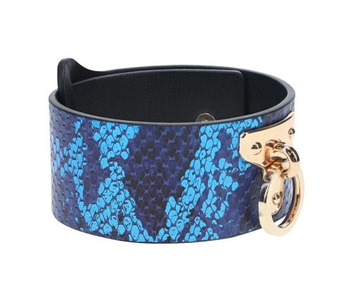 Ouch! Florence Collection Adjustable Handcuffs Blue Iridescent Finish