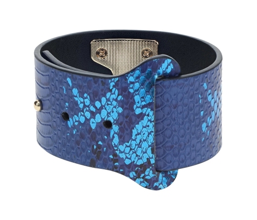 Ouch! Florence Collection Adjustable Handcuffs Blue Iridescent Finish